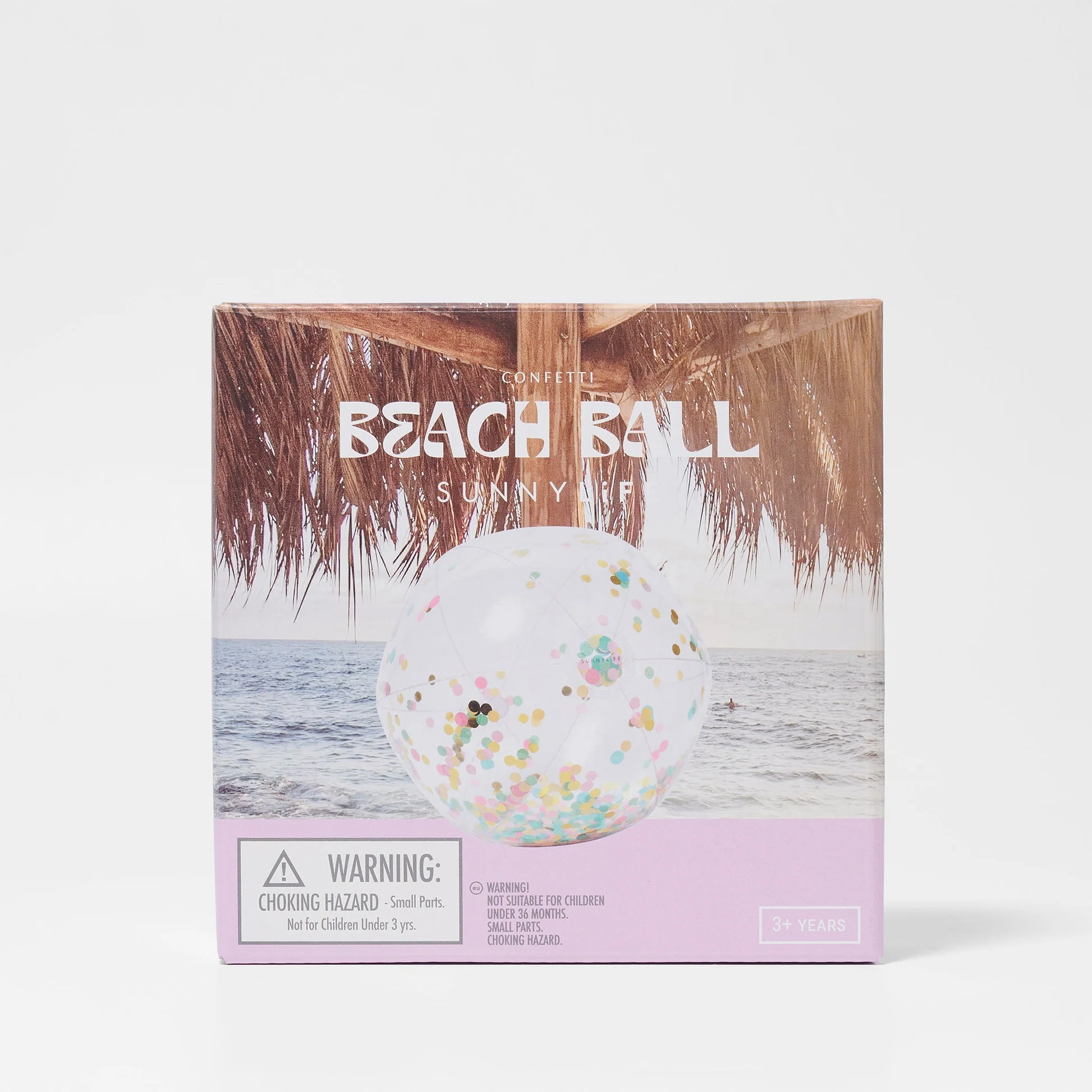 Sunny Life Nadmuchiwana piłka plażowa – z konfetti - obrazek 3