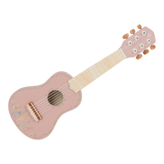Little Dutch Drewniana gitara różowa Safari Friends FSC
